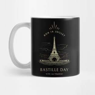 Vintage Eiffel Tower Bastille Day Mug